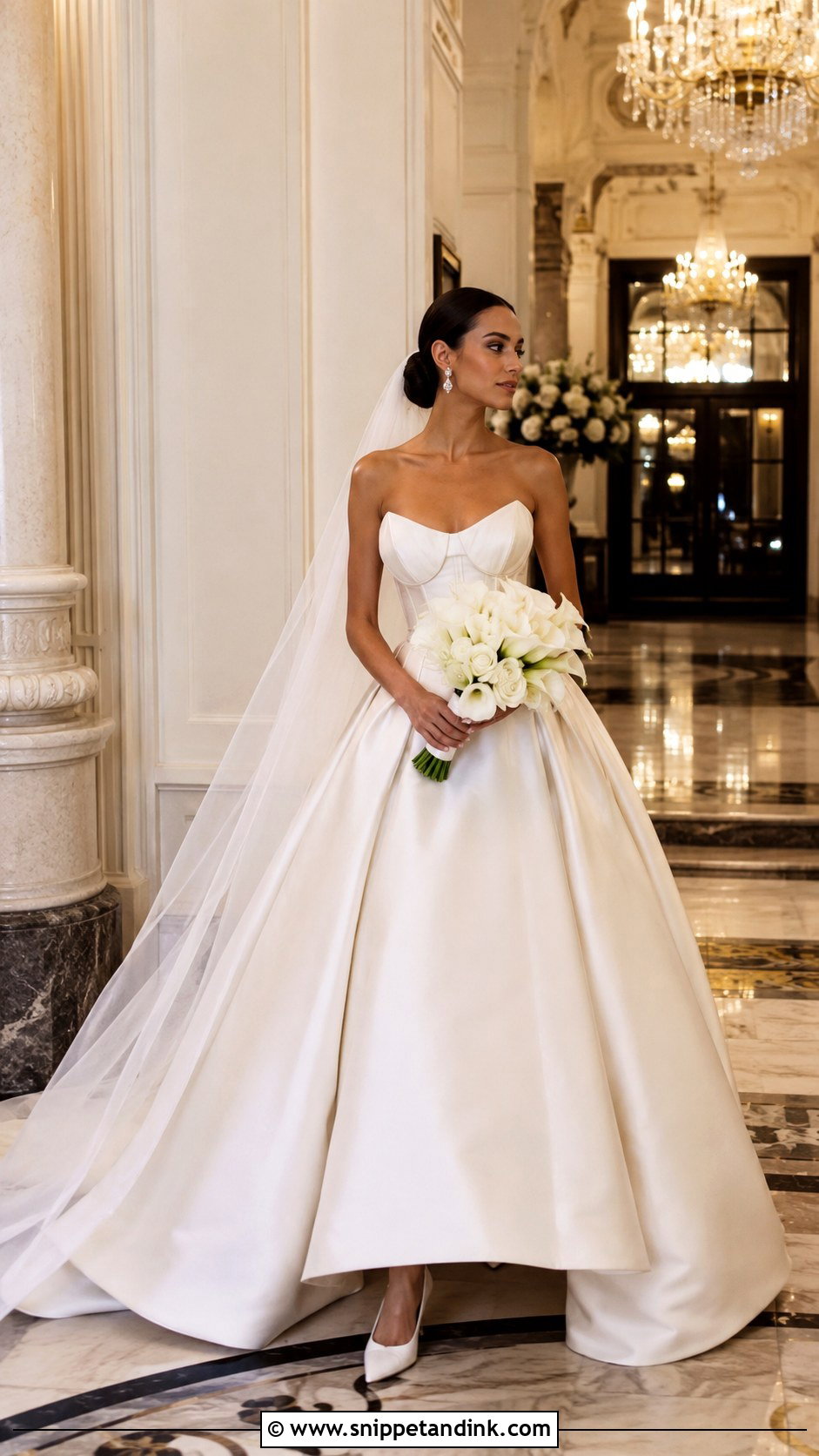 Vittoria Basque Waist Wedding Dress - Snippet and Ink - 20 Grace Loves Lace Wedding Dress Ideas