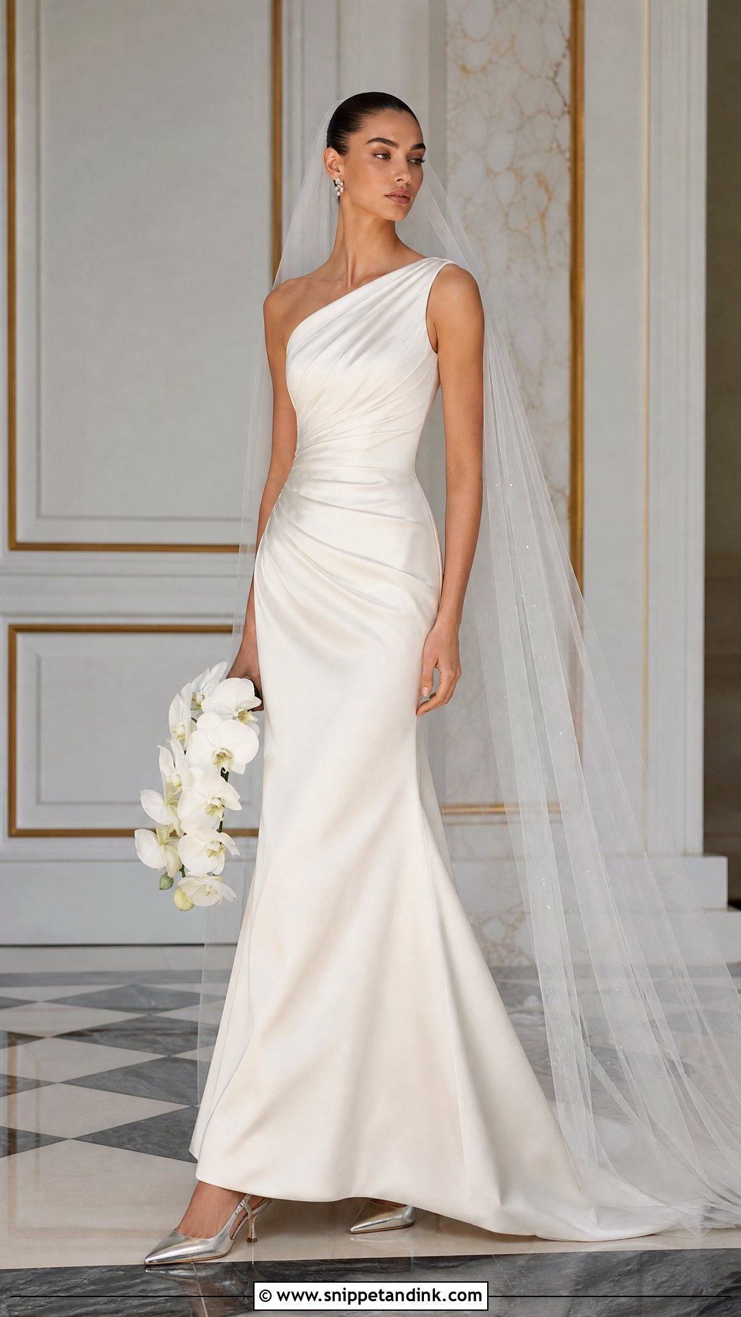 Vivienne One Shoulder Wedding Dress - Snippet and Ink - 20 Vivienne Wedding Dress Ideas