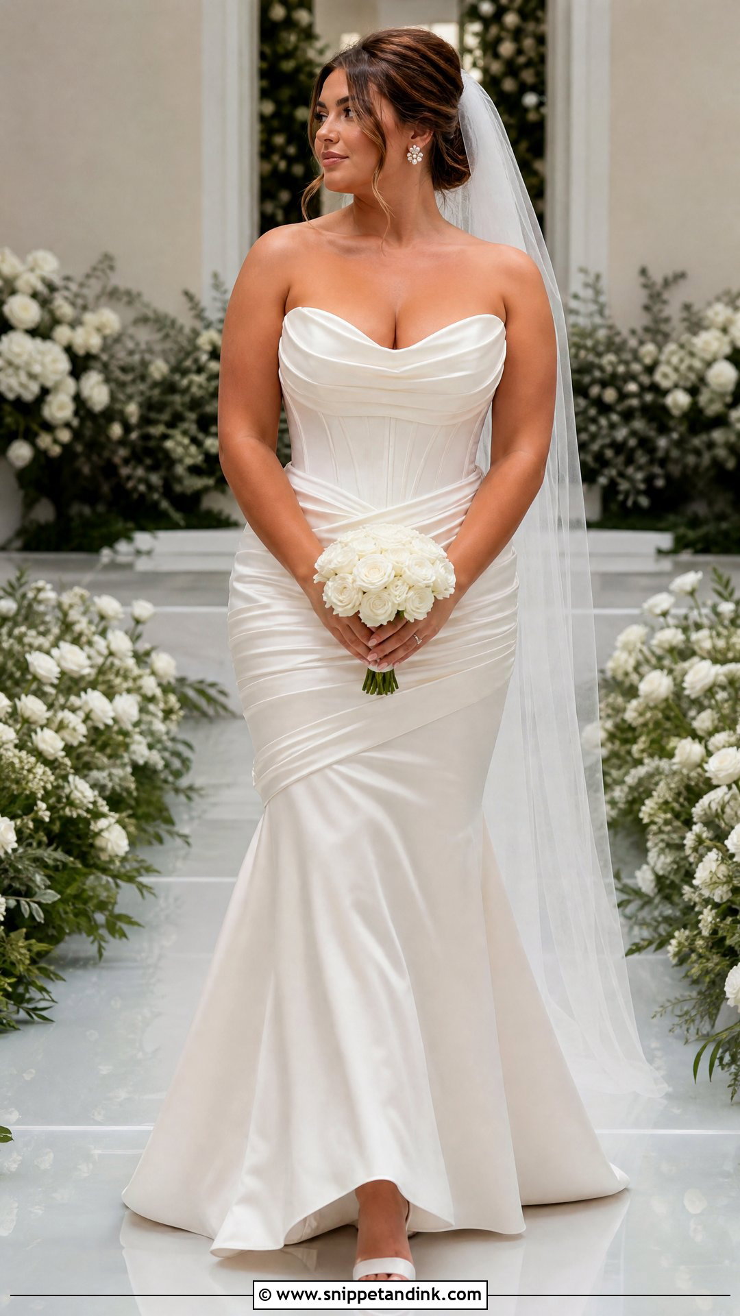 Vivienne Ruched Mermaid Wedding Dress - Snippet and Ink - 20 Vivienne Wedding Dress Ideas