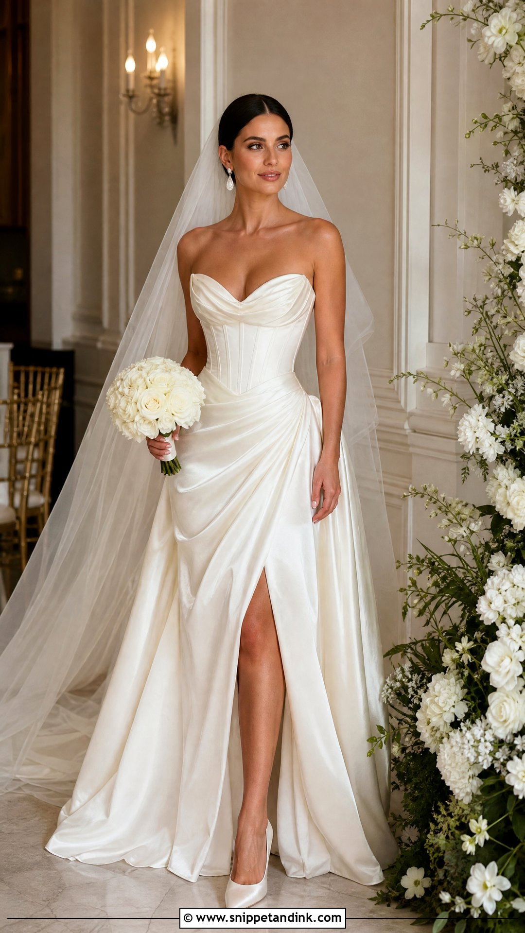 Vivienne Satin Corset Wedding Dress - Snippet and Ink - 20 Vivienne Wedding Dress Ideas