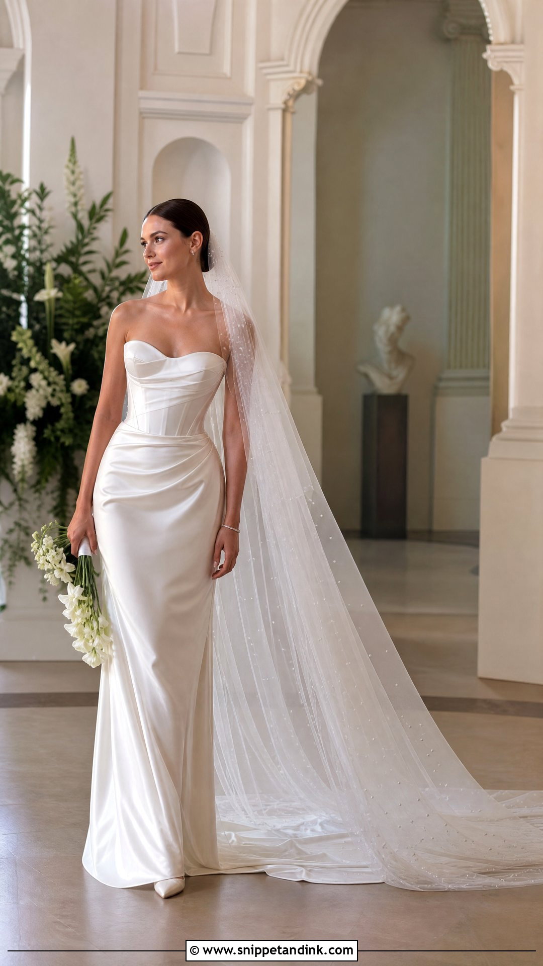 Vivienne Wedding Dress With Statement Veil - Snippet and Ink - 20 Vivienne Wedding Dress Ideas