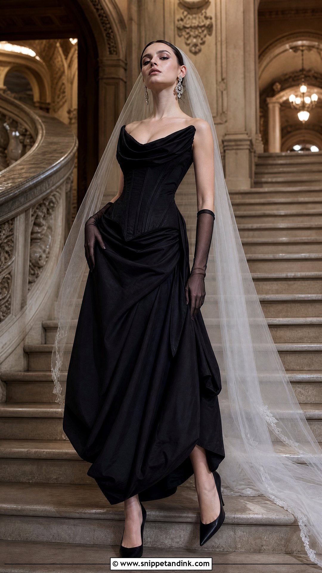 Vivienne Westwood Black Drop Waist Wedding Dress - Snippet and Ink - 20 Vivienne Westwood Black Wedding Dress Ideas