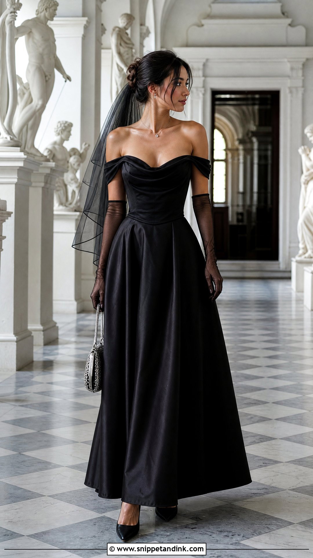 Vivienne Westwood Black Off Shoulder Wedding Dress - Snippet and Ink - 20 Vivienne Westwood Black Wedding Dress Ideas