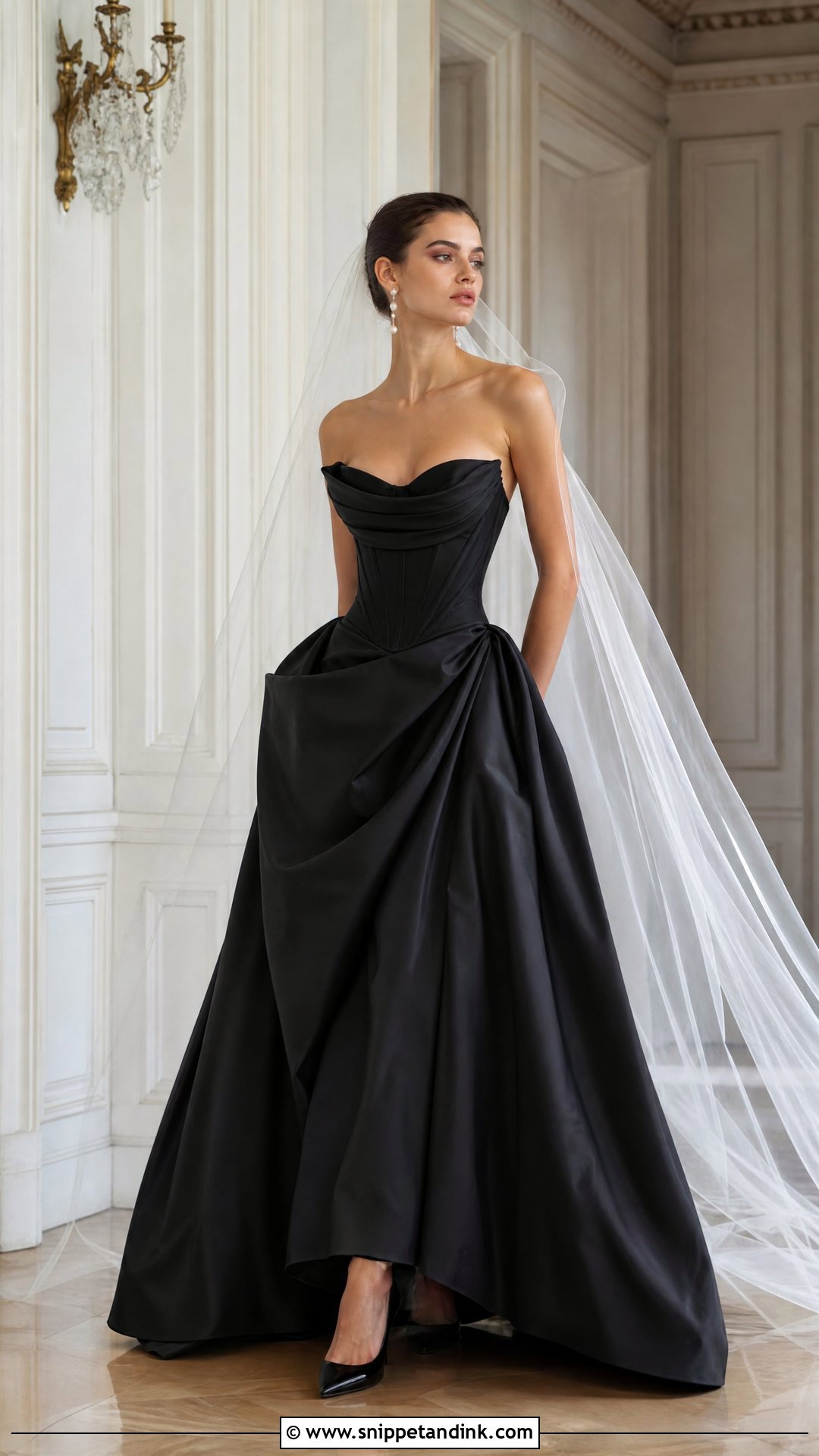 Vivienne Westwood Black Strapless Corset Wedding Dress - Snippet and Ink - 20 Vivienne Westwood Black Wedding Dress Ideas