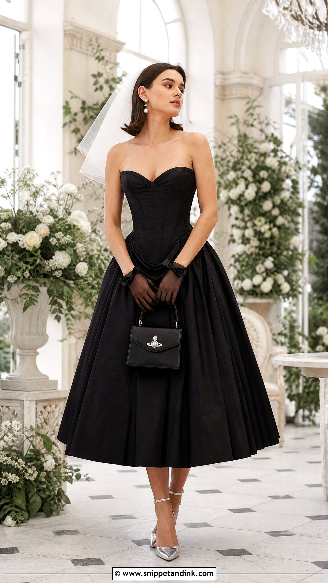 Vivienne Westwood Black Tea Length Wedding Dress - Snippet and Ink - 20 Vivienne Westwood Black Wedding Dress Ideas