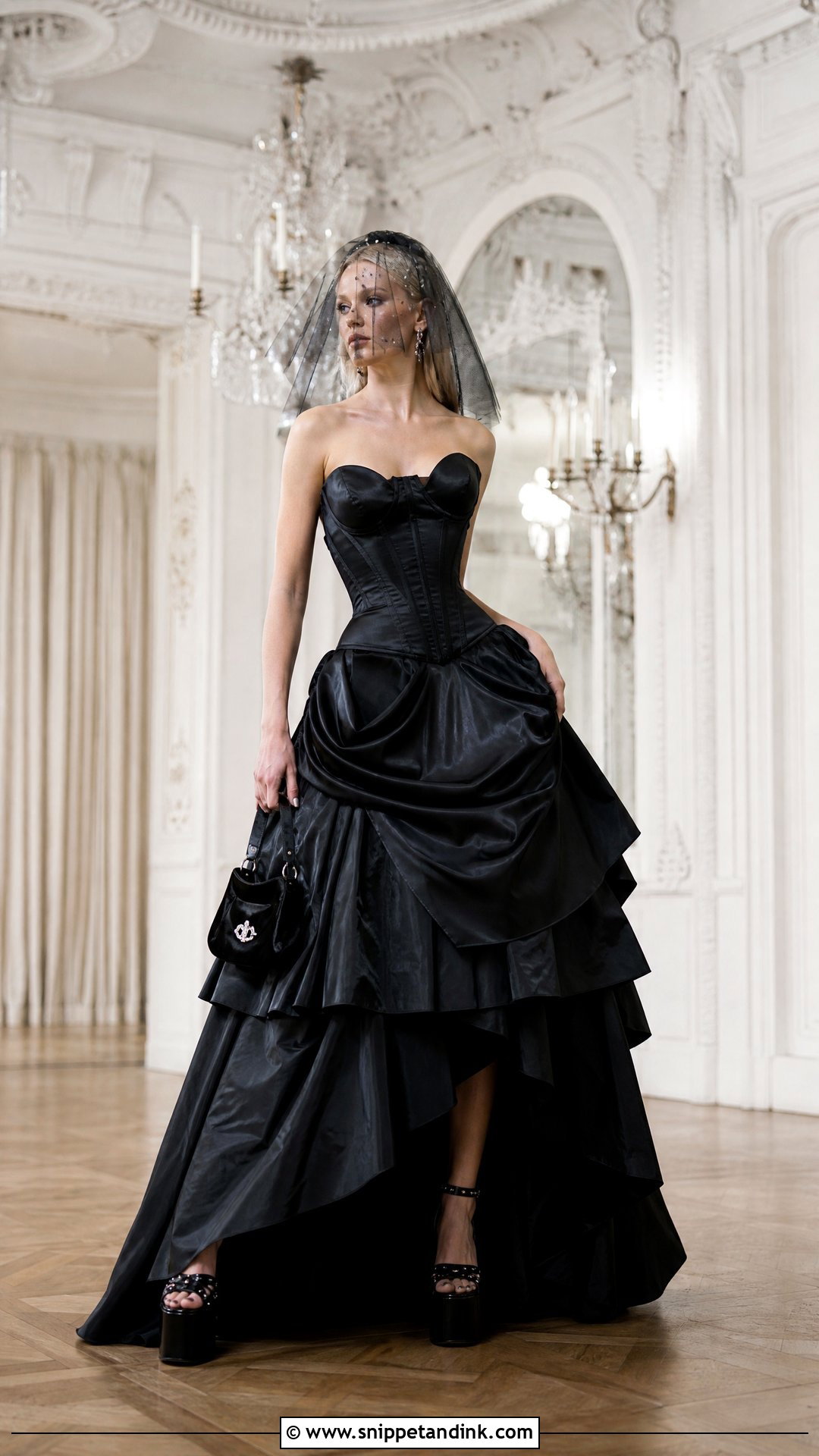 Vivienne Westwood Black Tiered Wedding Dress - Snippet and Ink - 20 Vivienne Westwood Black Wedding Dress Ideas