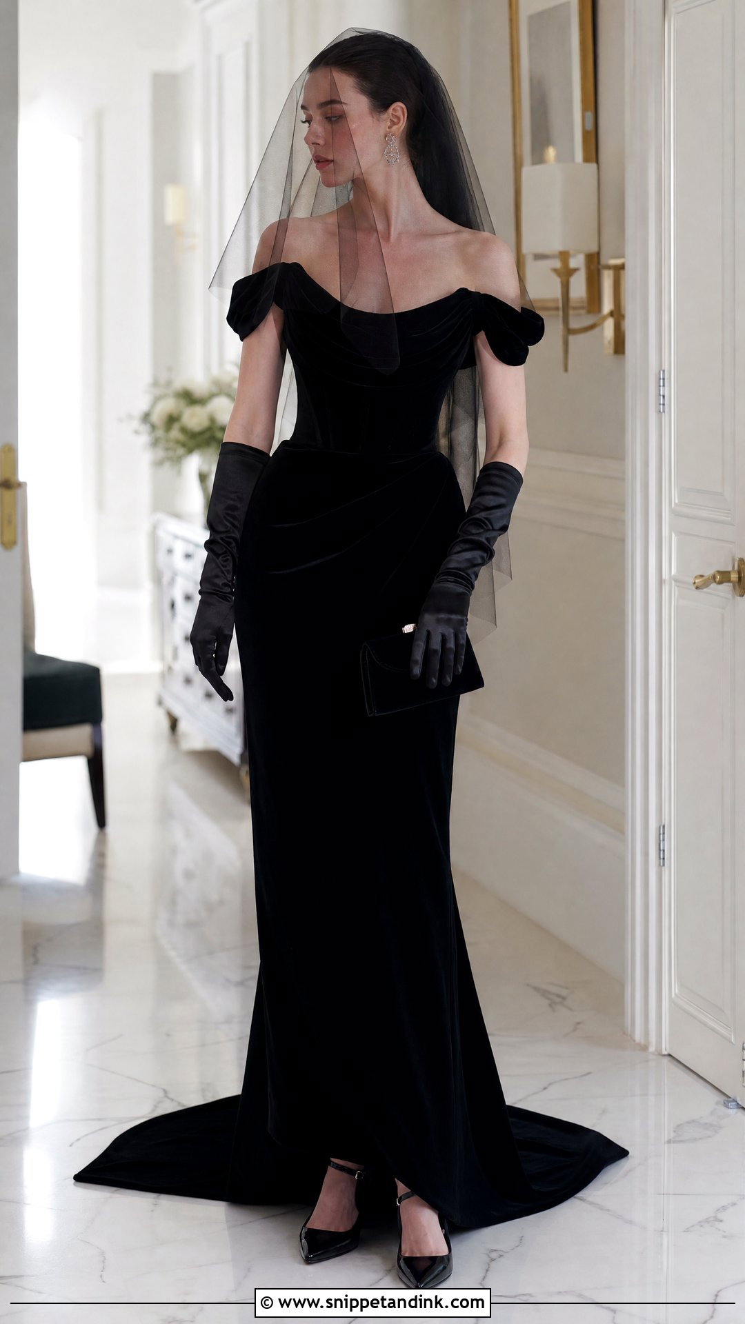Vivienne Westwood Black Velvet Wedding Dress - Snippet and Ink - 20 Vivienne Westwood Black Wedding Dress Ideas