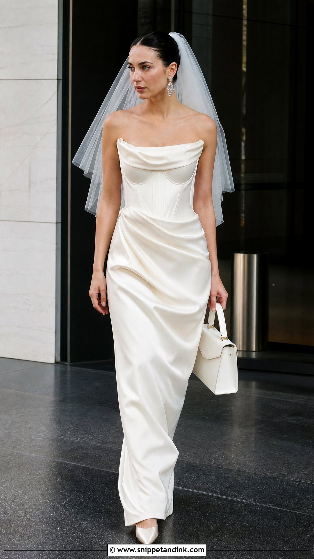 Vivienne Westwood Draped Satin Wedding Dress - Snippet and Ink - 20 Vivian Westwood Wedding Dress Runway Ideas