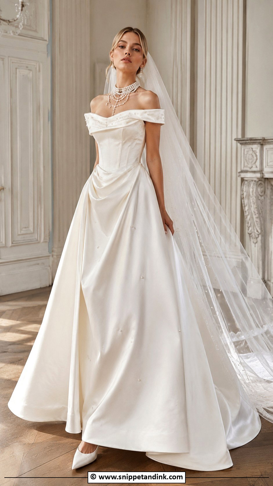 Vivienne Westwood Off Shoulder Wedding Dress - Snippet and Ink - 35 Vivienne Westwood Wedding Dress Ideas