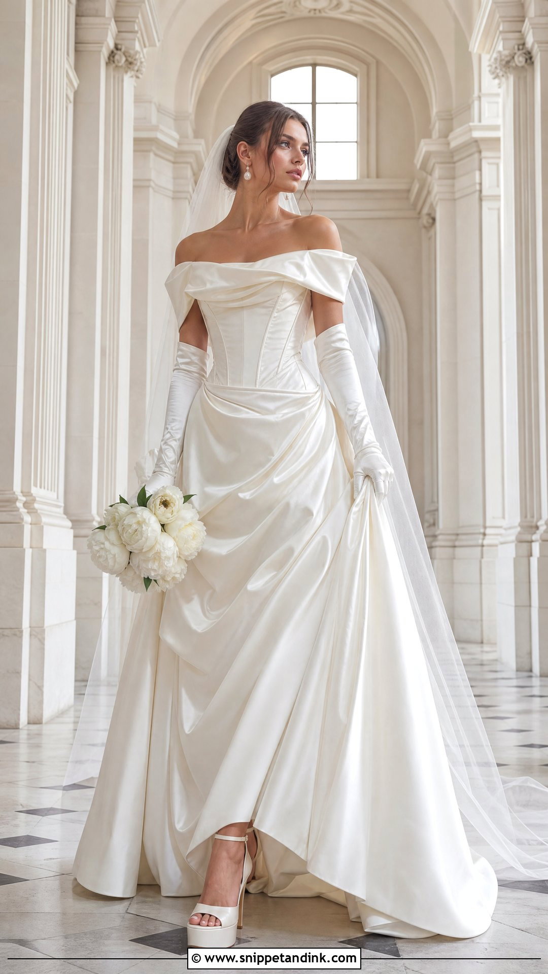 Vivienne Westwood Off Shoulder Wedding Gown - Snippet and Ink - 20 Vivian Westwood Wedding Dress Runway Ideas