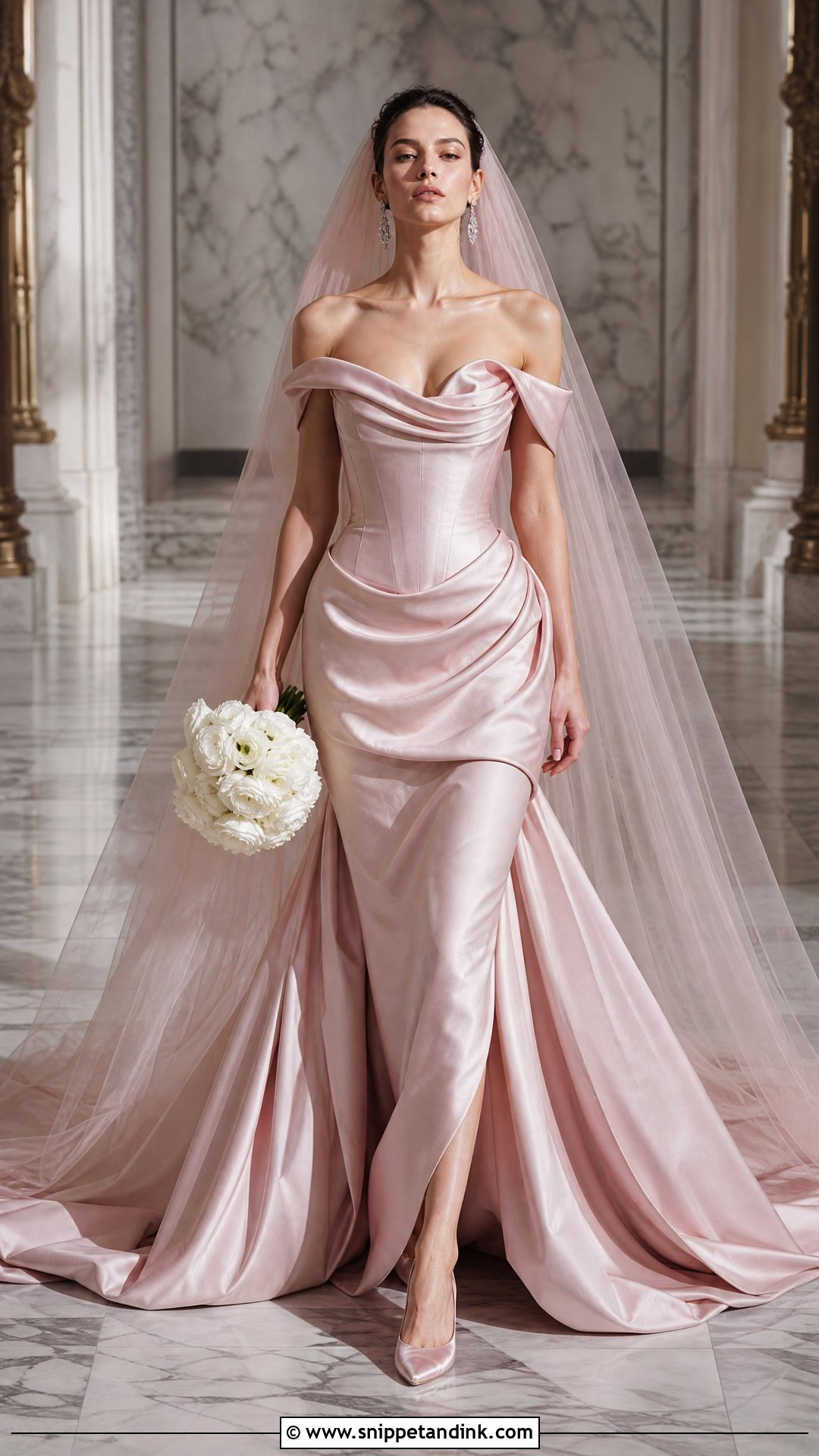 Vivienne Westwood Pink Duchess Satin Gown - Snippet and Ink - 20 Vivian Westwood Wedding Dress Runway Ideas