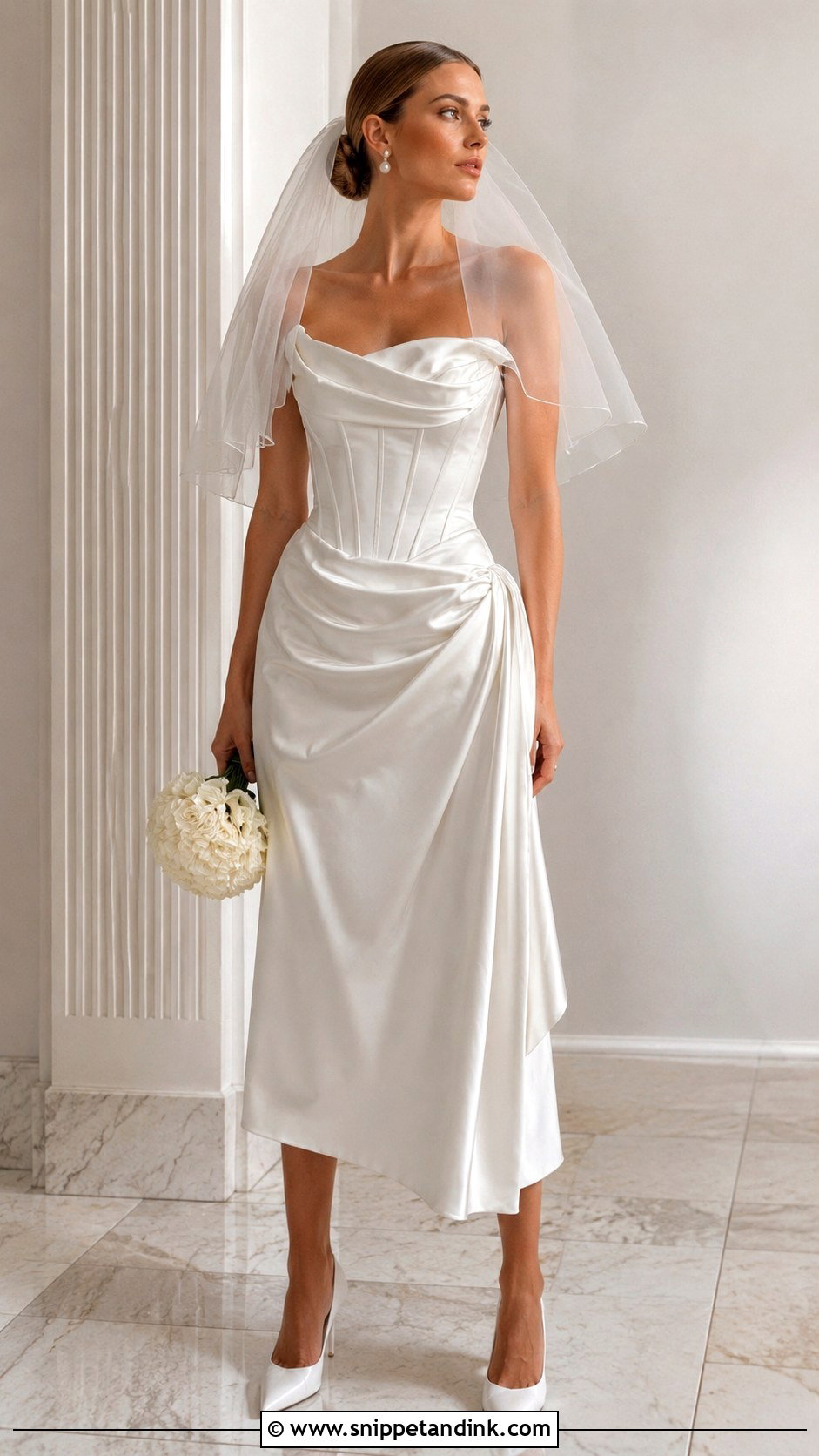 Vivienne Westwood Short Veil Bridal Look - Snippet and Ink - 25 Vivienne Westwood Bridal Couture Ideas