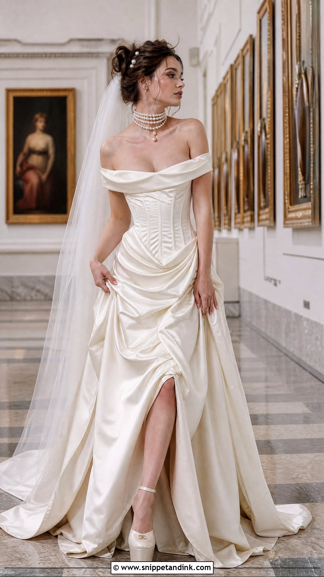 Vivienne Westwood Wedding Dress With Pearl Choker - Snippet and Ink - 20 Vivien Westwood Wedding Dress Aesthetic Ideas