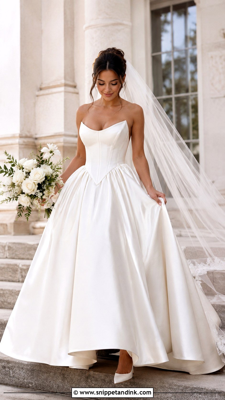 Vogue Basque Waist Wedding Dress - Snippet and Ink - 30 Vogue Wedding Dresses