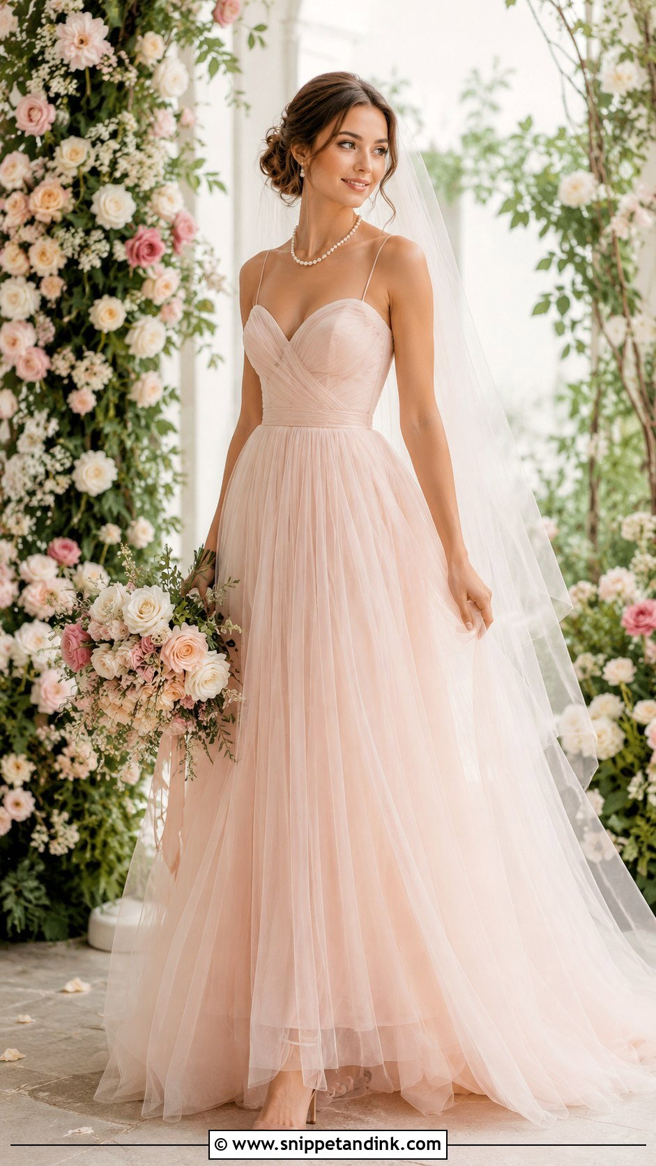 Vogue Blush Wedding Dress - Snippet and Ink - 30 Vogue Wedding Dresses