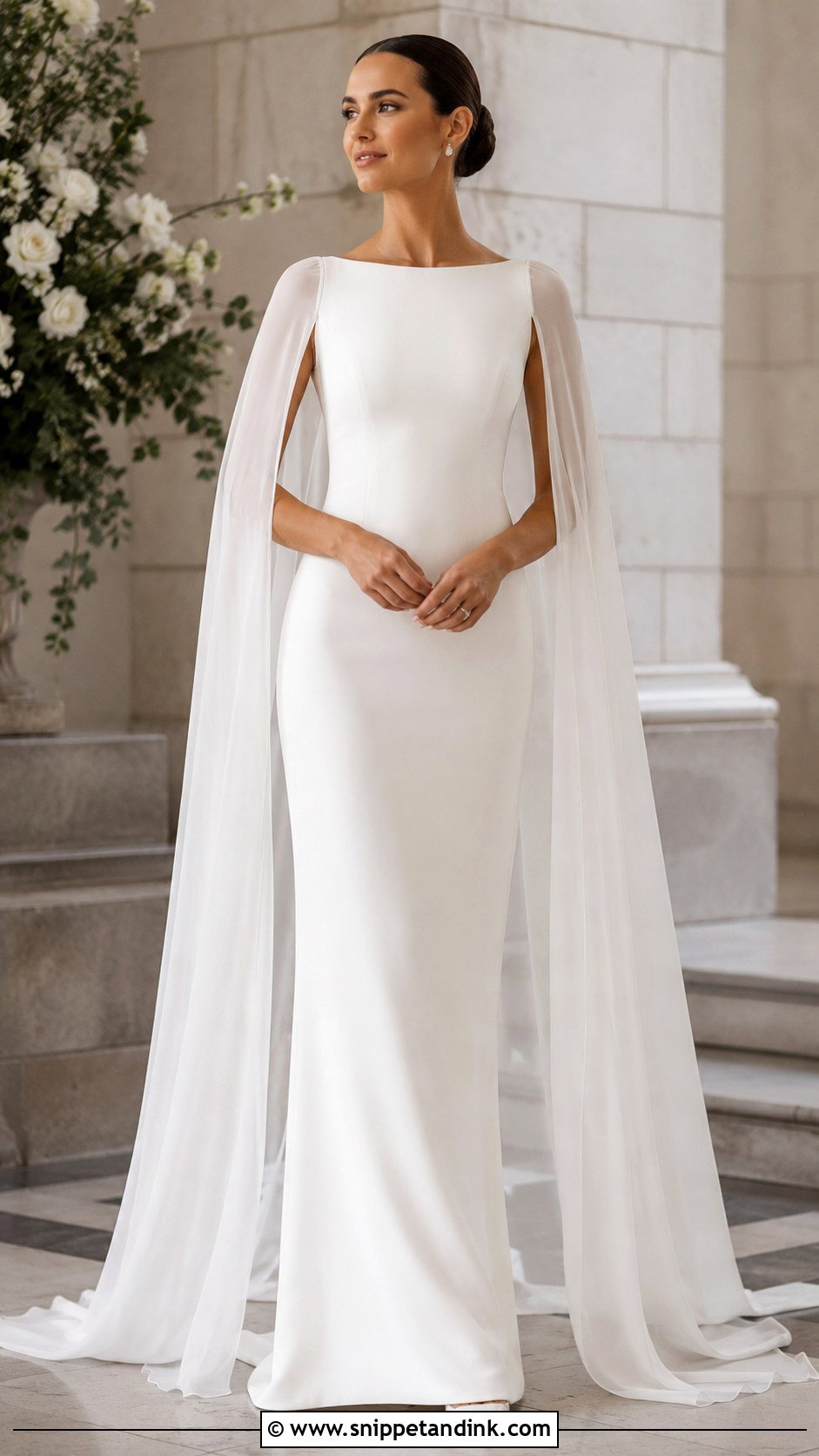 Vogue Cape Wedding Dress - Snippet and Ink - 30 Vogue Wedding Dresses