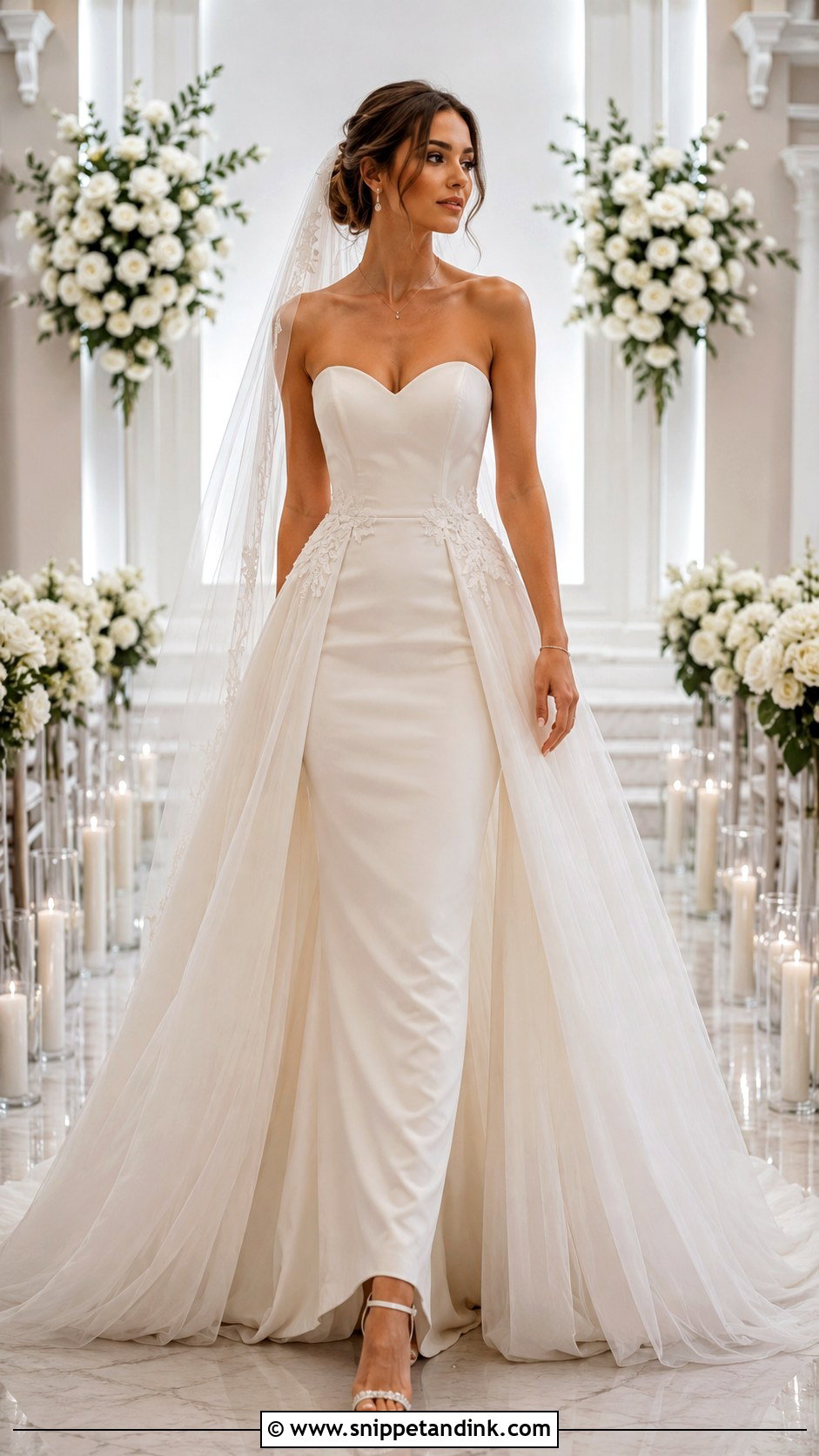 Vogue Detachable Skirt Wedding Dress - Snippet and Ink - 30 Vogue Wedding Dresses