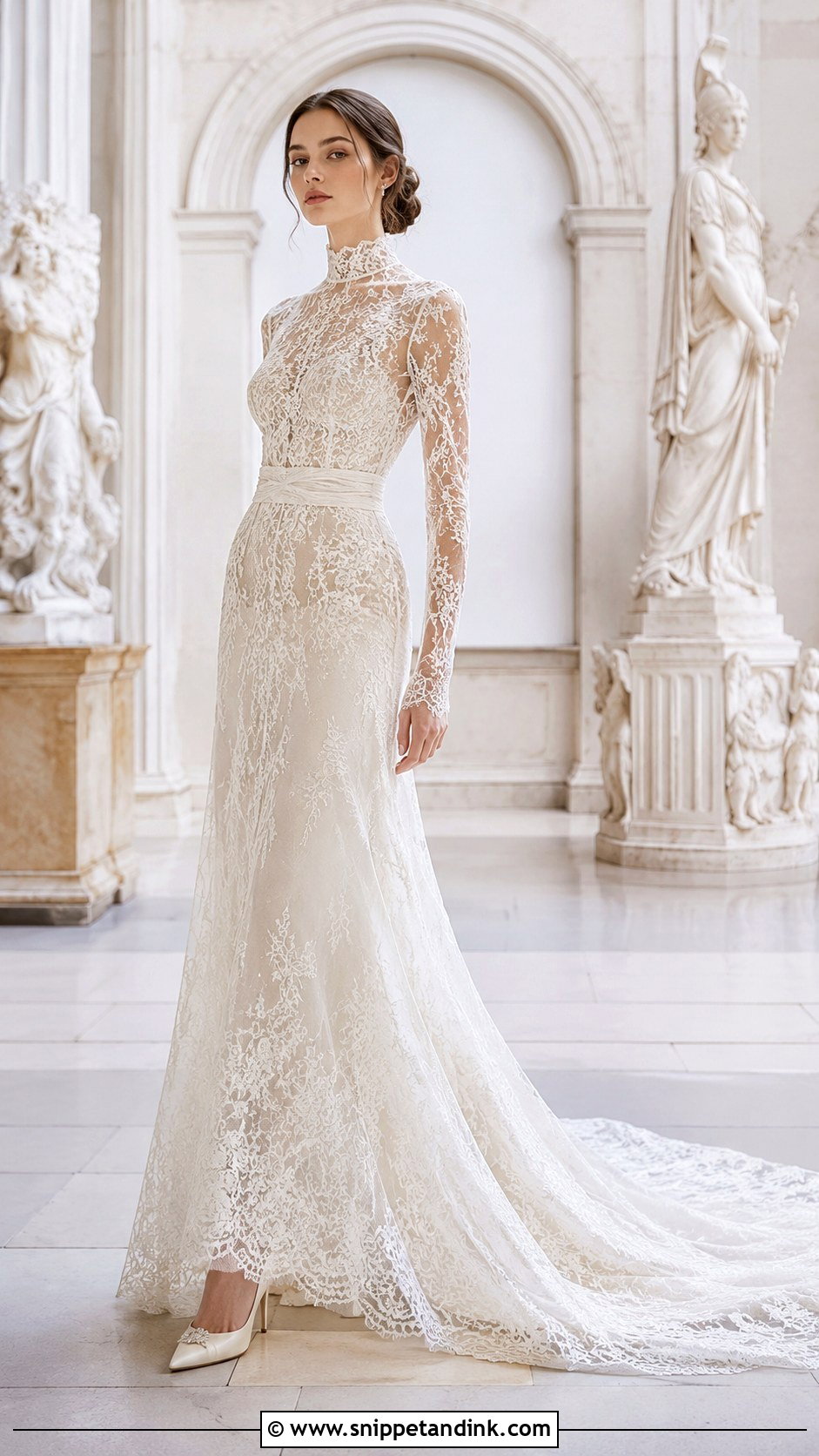Vogue High Neck Wedding Dress - Snippet and Ink - 30 Vogue Wedding Dresses