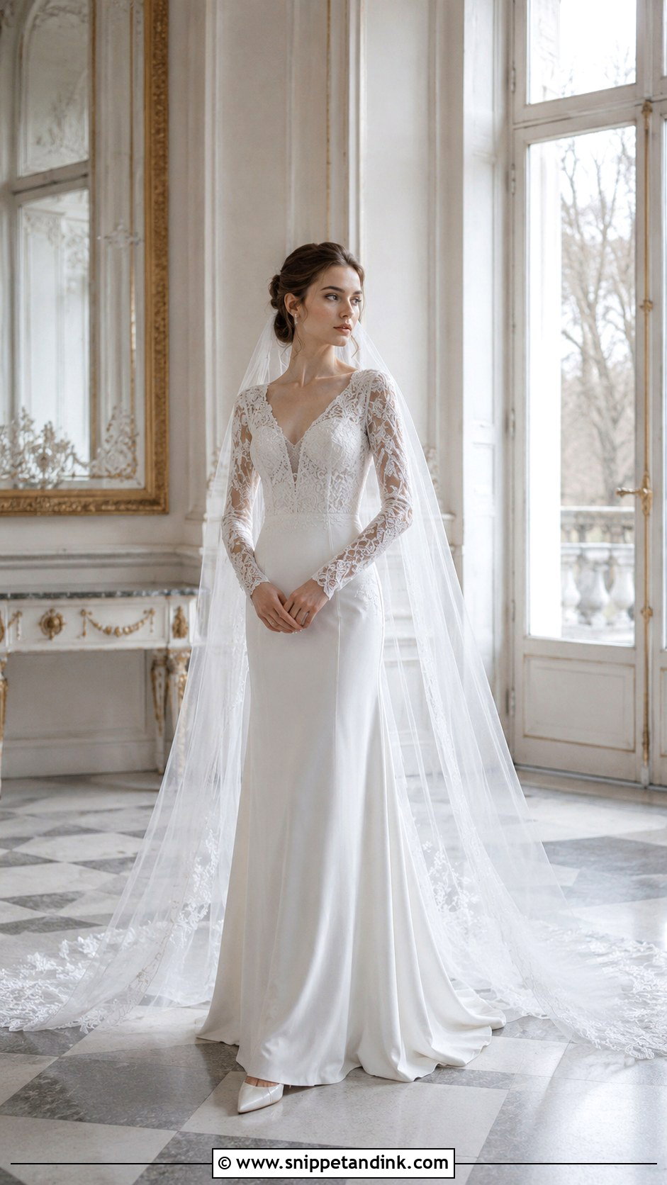 Vogue Long Sleeve Wedding Dress - Snippet and Ink - 30 Vogue Wedding Dresses