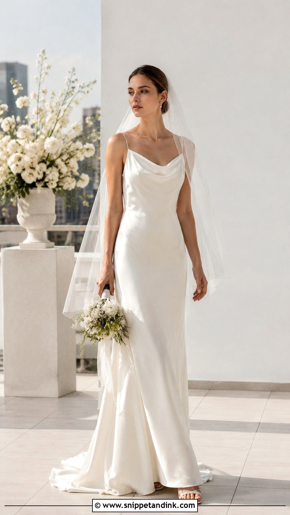 Vogue Minimal Slip Wedding Dress - Snippet and Ink - 30 Vogue Wedding Dresses
