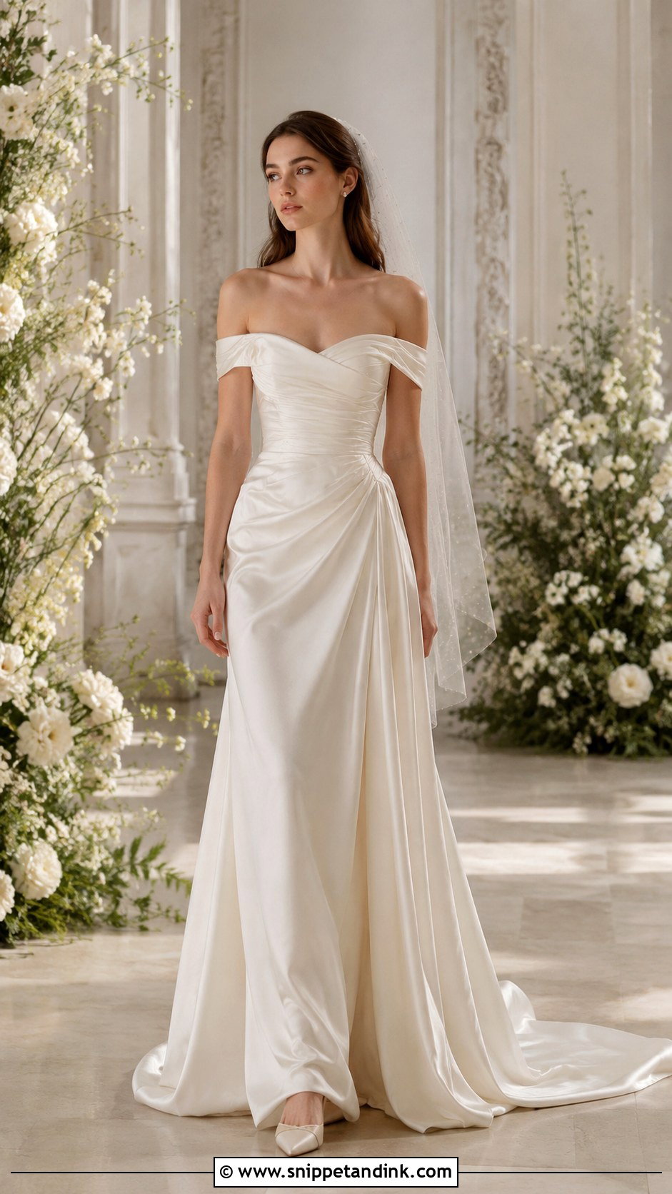 Vogue Off Shoulder Wedding Dress - Snippet and Ink - 30 Vogue Wedding Dresses