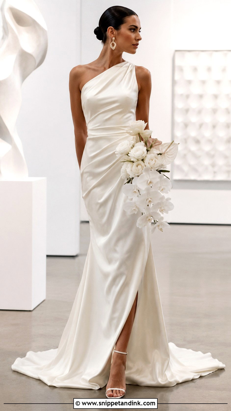 Vogue One Shoulder Wedding Dress - Snippet and Ink - 30 Vogue Wedding Dresses