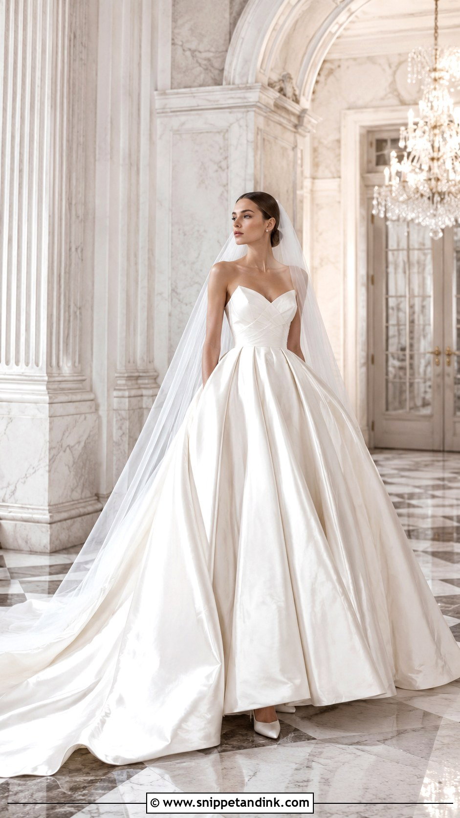 Vogue Satin Ball Gown Wedding Dress - Snippet and Ink - 30 Vogue Wedding Dresses