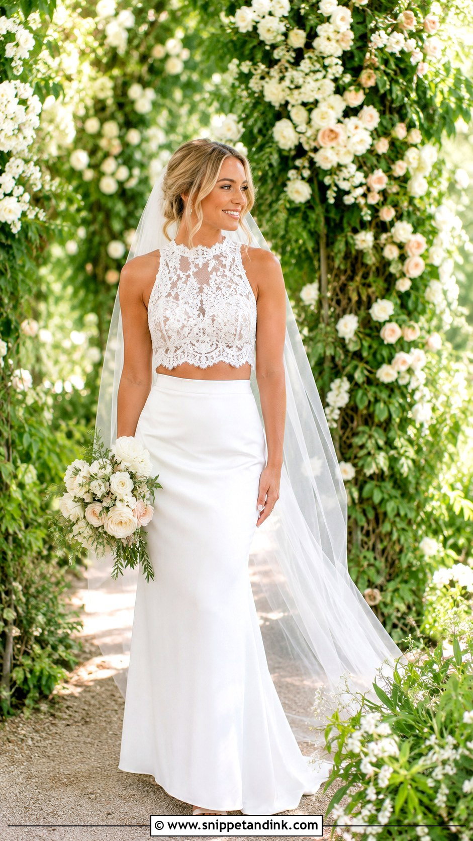 Vogue Two Piece Wedding Dress - Snippet and Ink - 30 Vogue Wedding Dresses