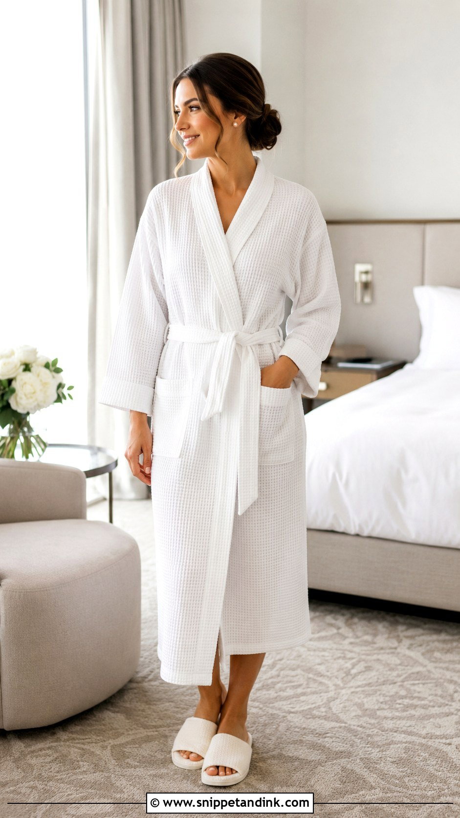 Waffle Knit Wedding Robe - Snippet and Ink - 30 Wedding Robe Ideas