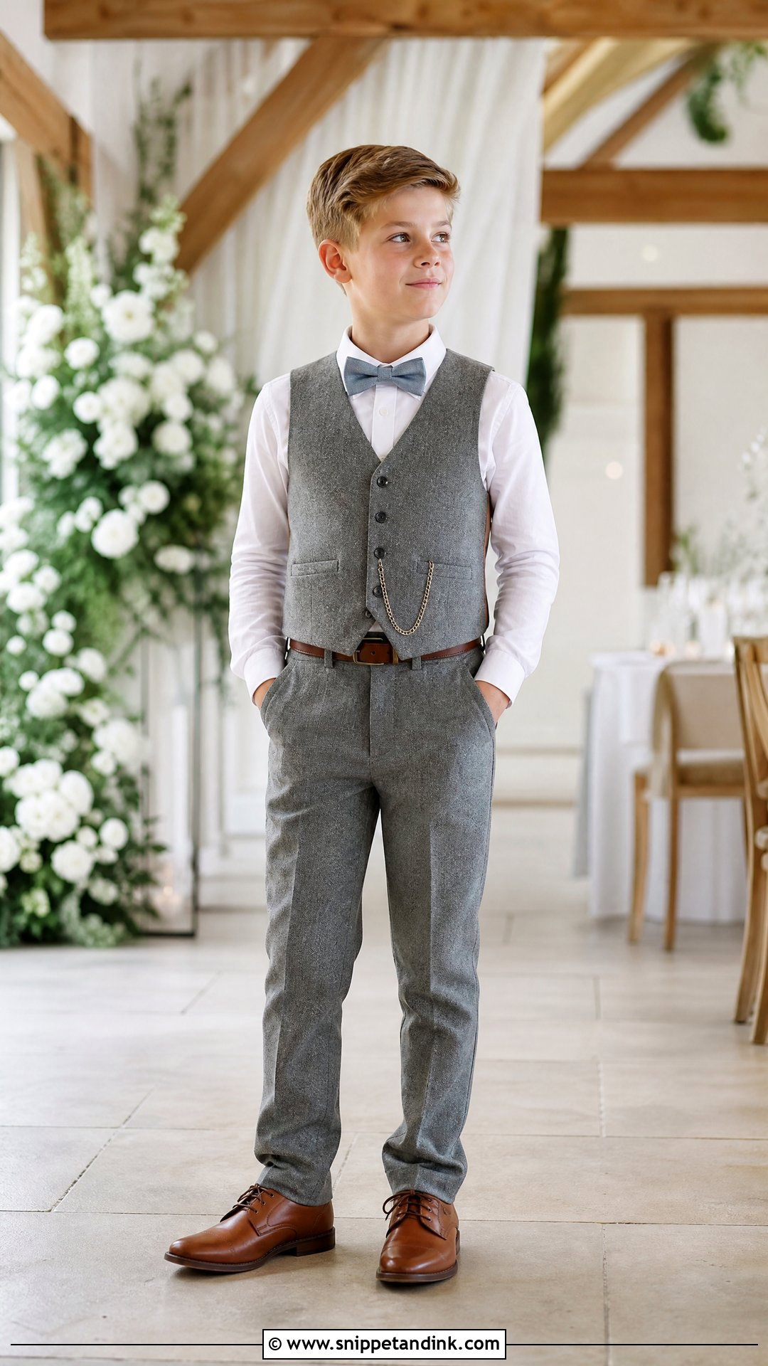 Waistcoat And Trousers Boys Wedding Outfit - Snippet and Ink - 20 Wedding Dress for Kids Boys Ideas