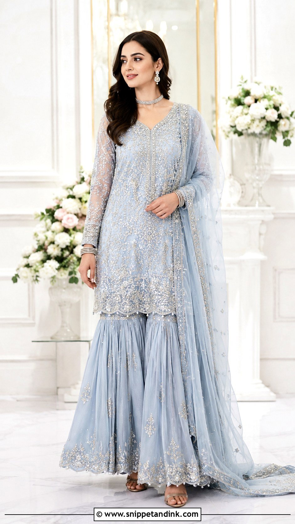 Walima Pakistani Bridal Garara Dress - Snippet and Ink - 25 Garara Dress Pakistani Bridal Ideas