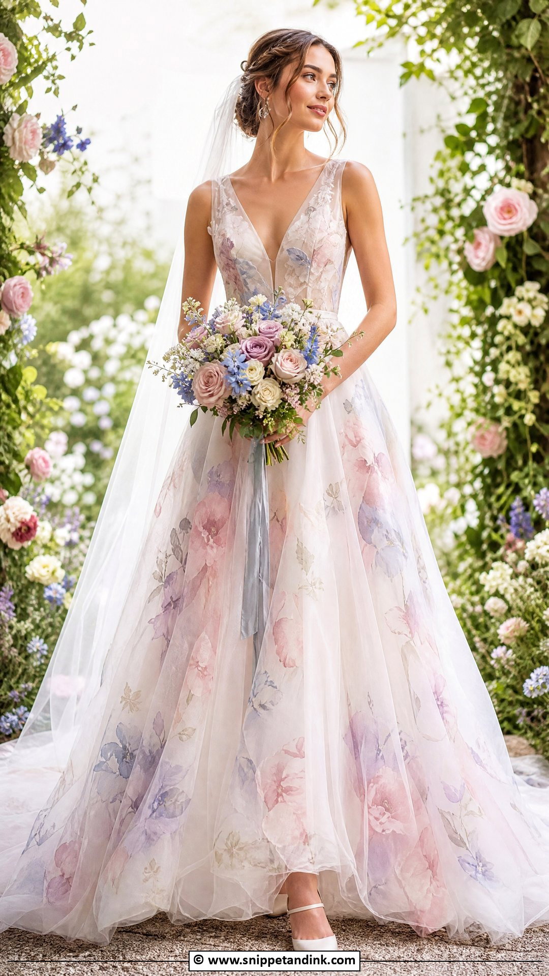 Watercolor Wedding Dress - Snippet and Ink - 35 Ethereal Wedding Dress Ideas