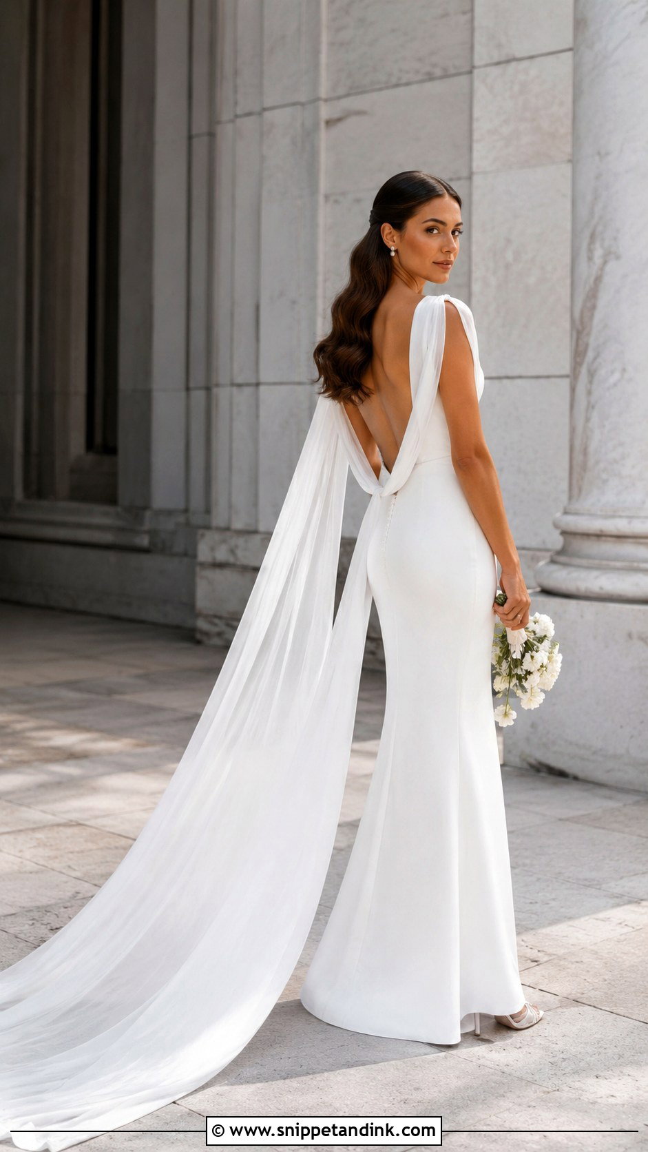 Watteau Train Wedding Dress - Snippet and Ink - 25 Wedding Dress Train Ideas
