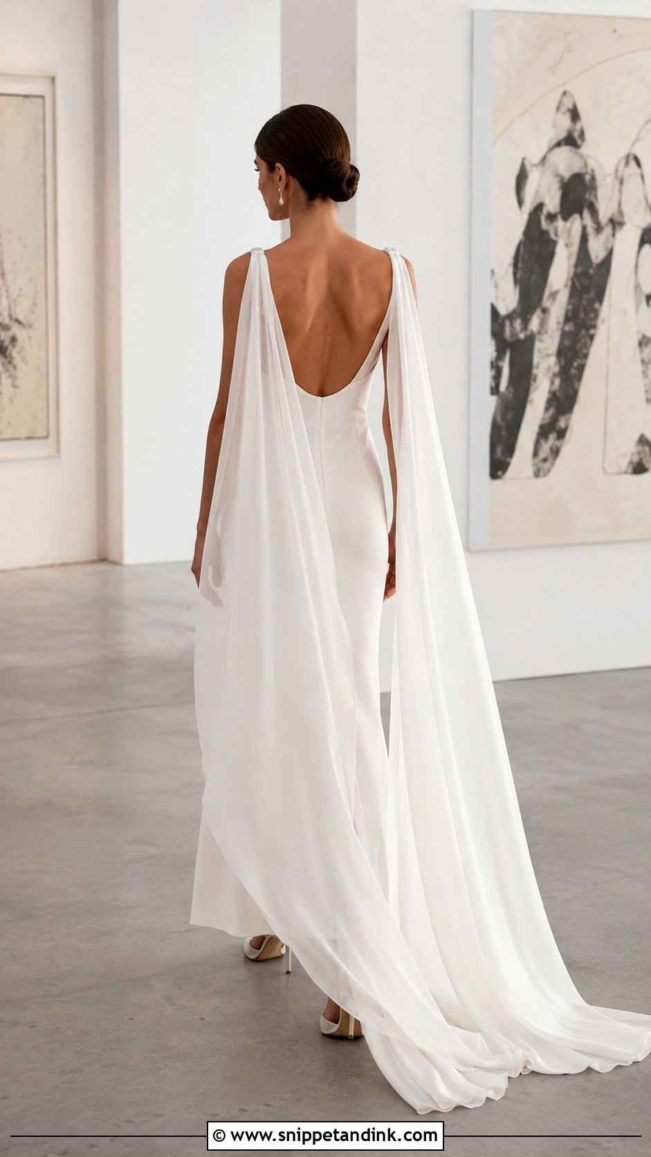 Watteau Train Wedding Dress - Snippet and Ink - 25 Bridal Train Styles