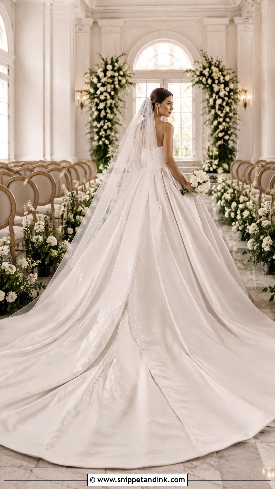 Watters Cathedral Train Wedding Dress - Snippet and Ink - 20 Watters Wedding Dress Ideas