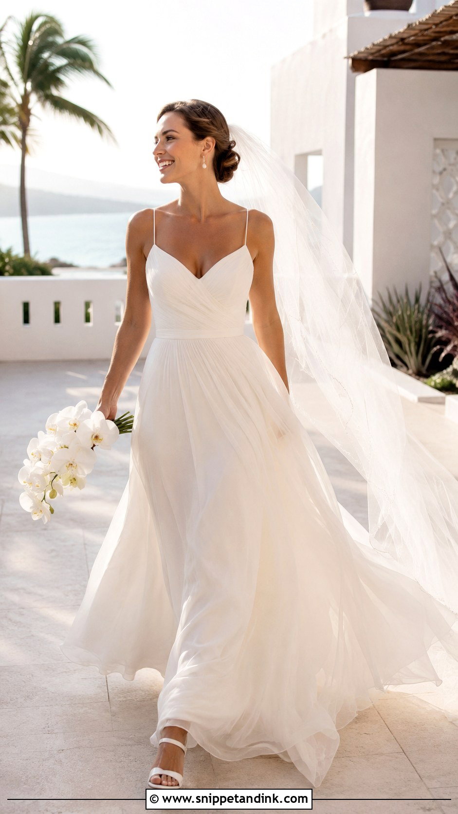 Watters Chiffon Destination Wedding Dress - Snippet and Ink - 20 Watters Wedding Dress Ideas