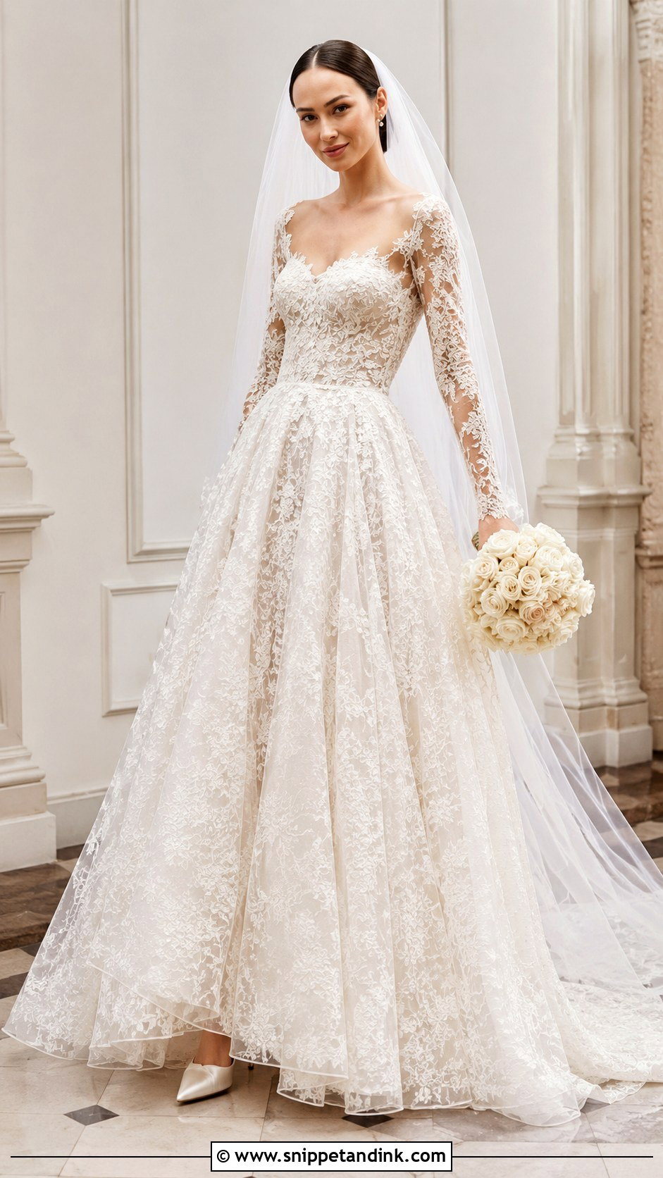 Watters Long Sleeve Lace Wedding Dress - Snippet and Ink - 20 Watters Wedding Dress Ideas