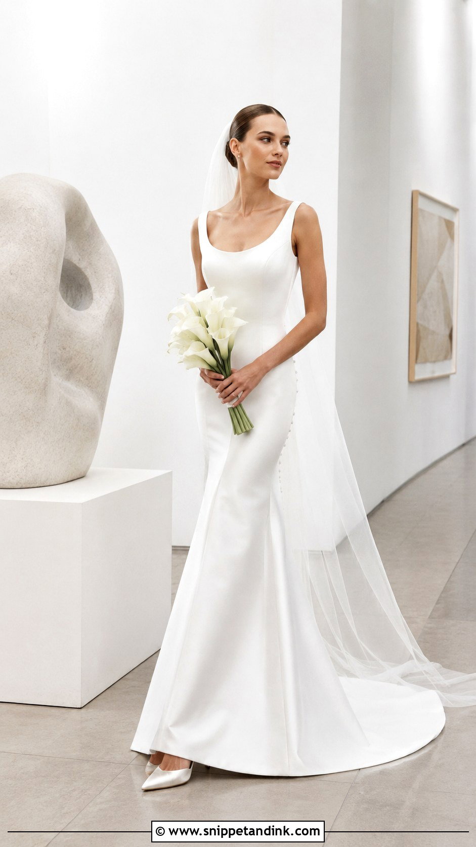 Watters Mikado Fit And Flare Wedding Dress - Snippet and Ink - 20 Watters Wedding Dress Ideas