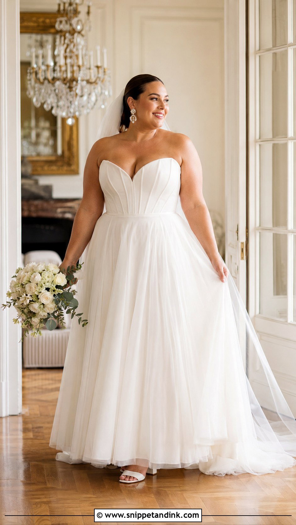 Watters Plus Size Corset A Line Wedding Dress - Snippet and Ink - 20 Watters Wedding Dress Ideas