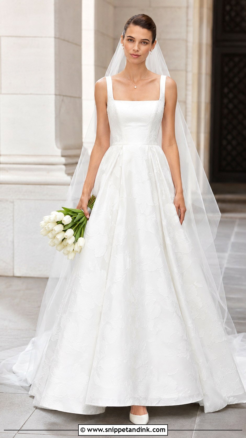 Watters Square Neck Wedding Dress - Snippet and Ink - 20 Watters Wedding Dress Ideas