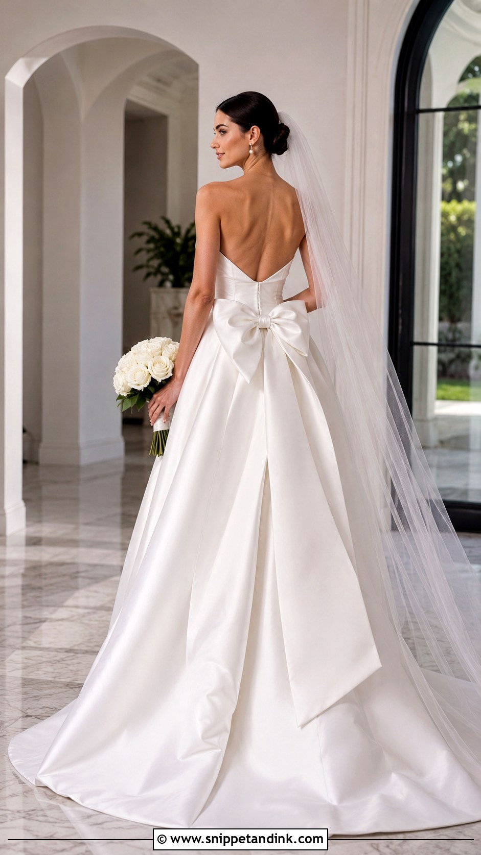 Watters Wedding Dress With Bow Back - Snippet and Ink - 20 Watters Wedding Dress Ideas