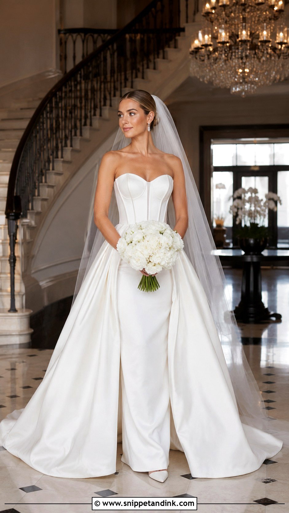 Watters Wedding Dress With Detachable Overskirt - Snippet and Ink - 20 Watters Wedding Dress Ideas
