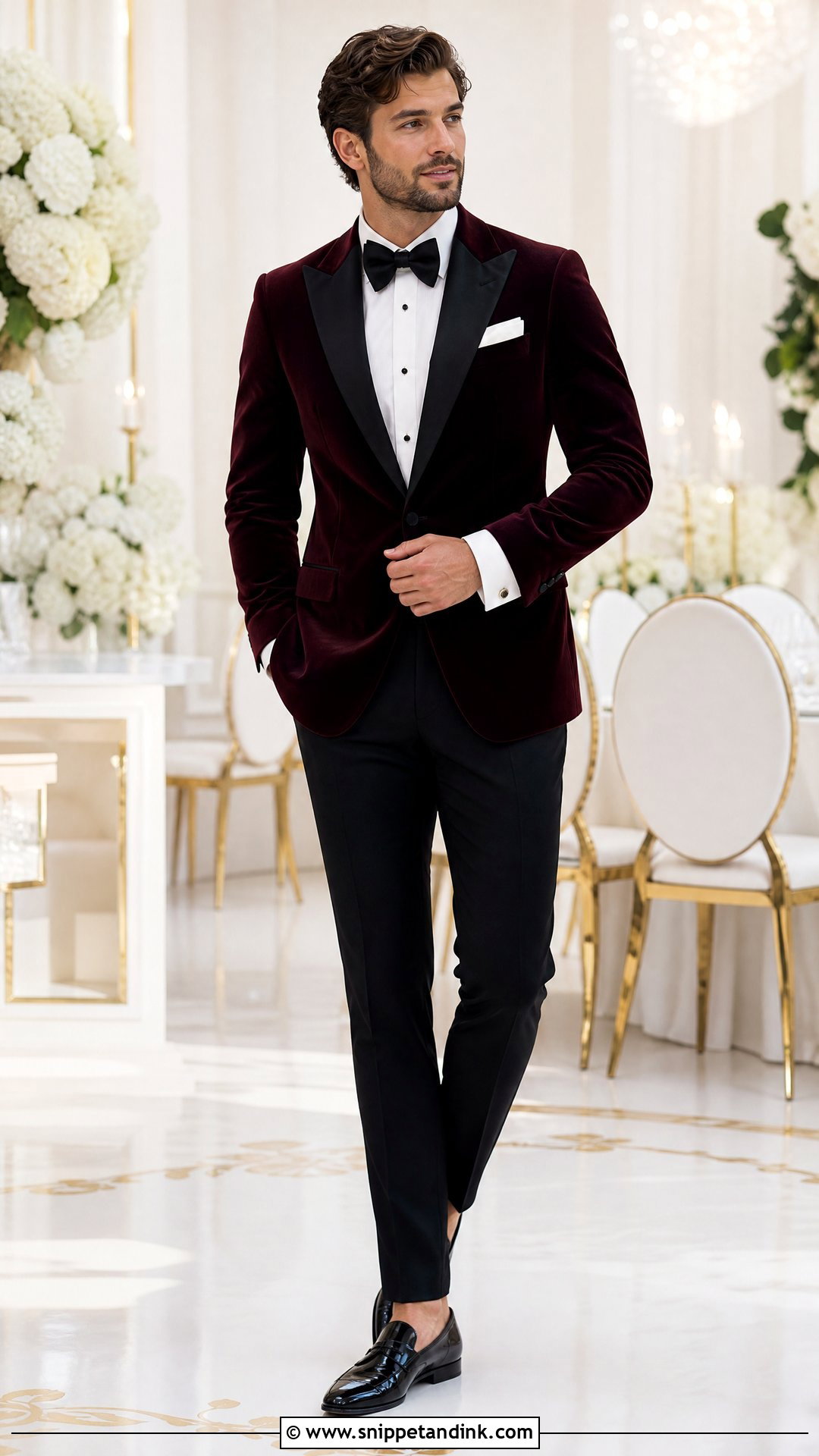 Wedding Brother Velvet Dinner Jacket Outfit - Snippet and Ink - 20 Wedding Brothers Outfit Ideas