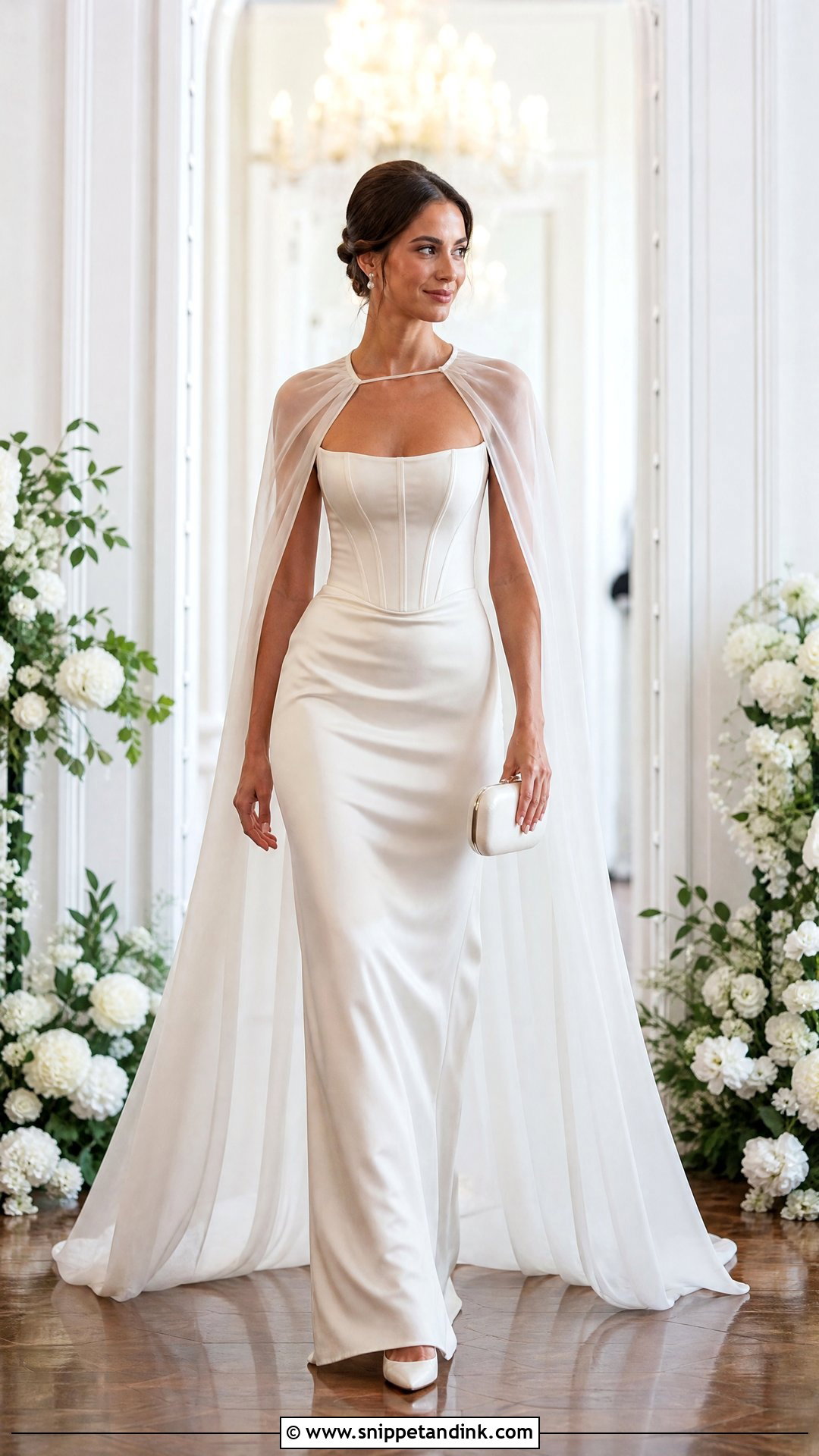 Wedding Corset Top With Cape And Skirt - Snippet and Ink - 20 Wedding Corset Top Ideas