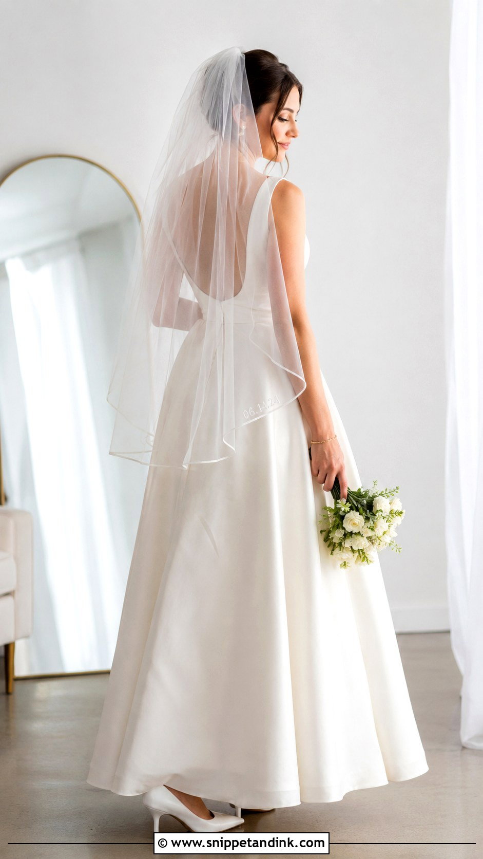 Wedding Date Custom Veil - Snippet and Ink - 25 Custom Veil Ideas