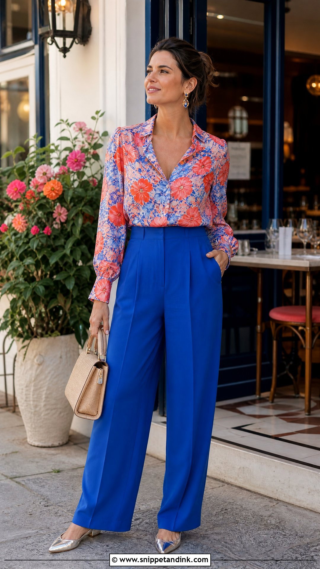 Wedding Day 2 Colorful Pants And Blouse Outfit - Snippet and Ink - 20 Wedding Day 2 Outfit Ideas