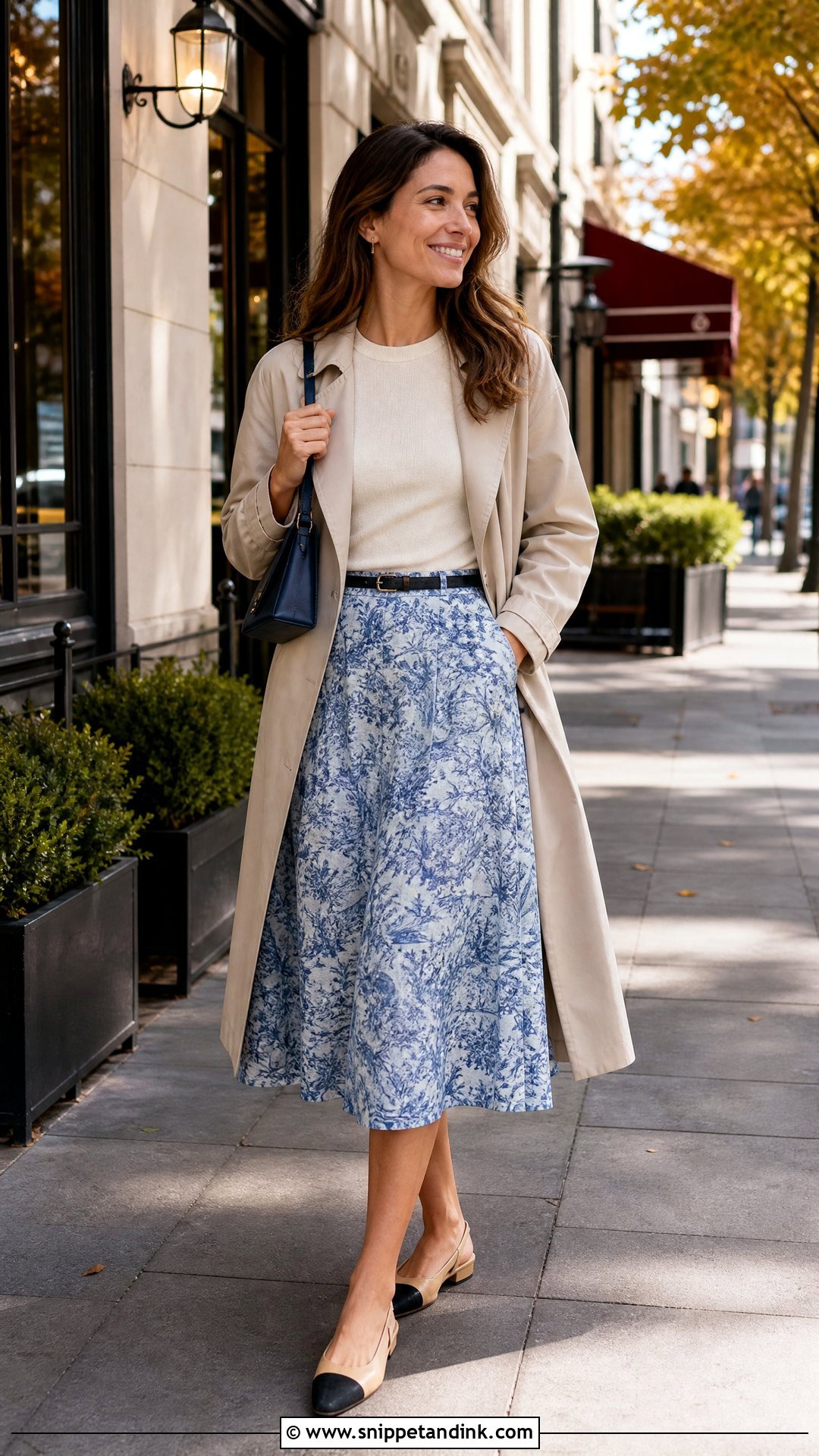 Wedding Day 2 Midi Skirt And Knit Top Outfit - Snippet and Ink - 20 Wedding Day 2 Outfit Ideas