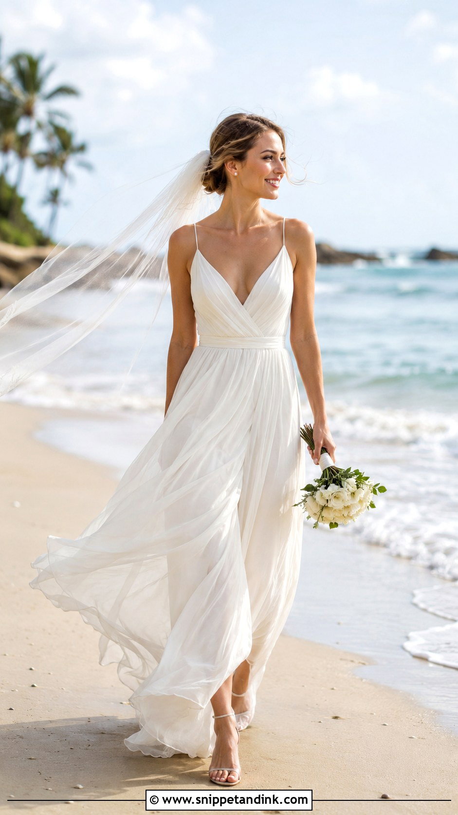 Wedding Dress Beach Photoshoot - Snippet and Ink - 25 Wedding Dress Photoshoot Ideas