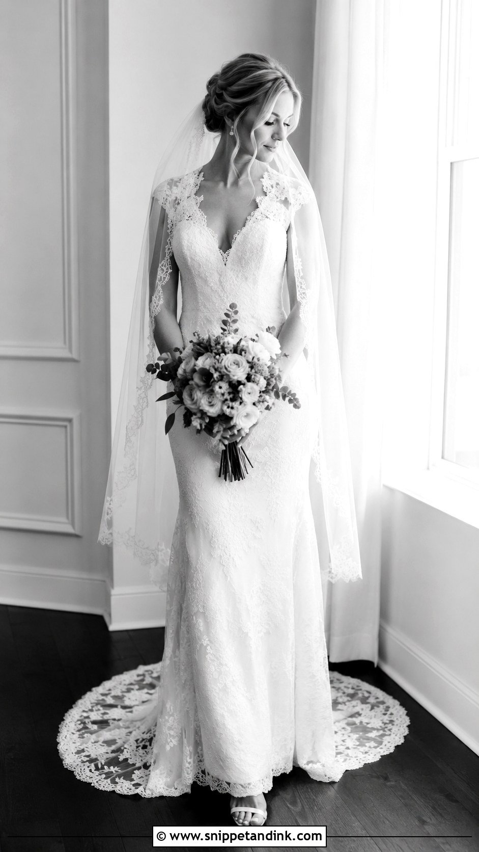 Wedding Dress Black And White Photo - Snippet and Ink - 25 Wedding Dress Photography Ideas