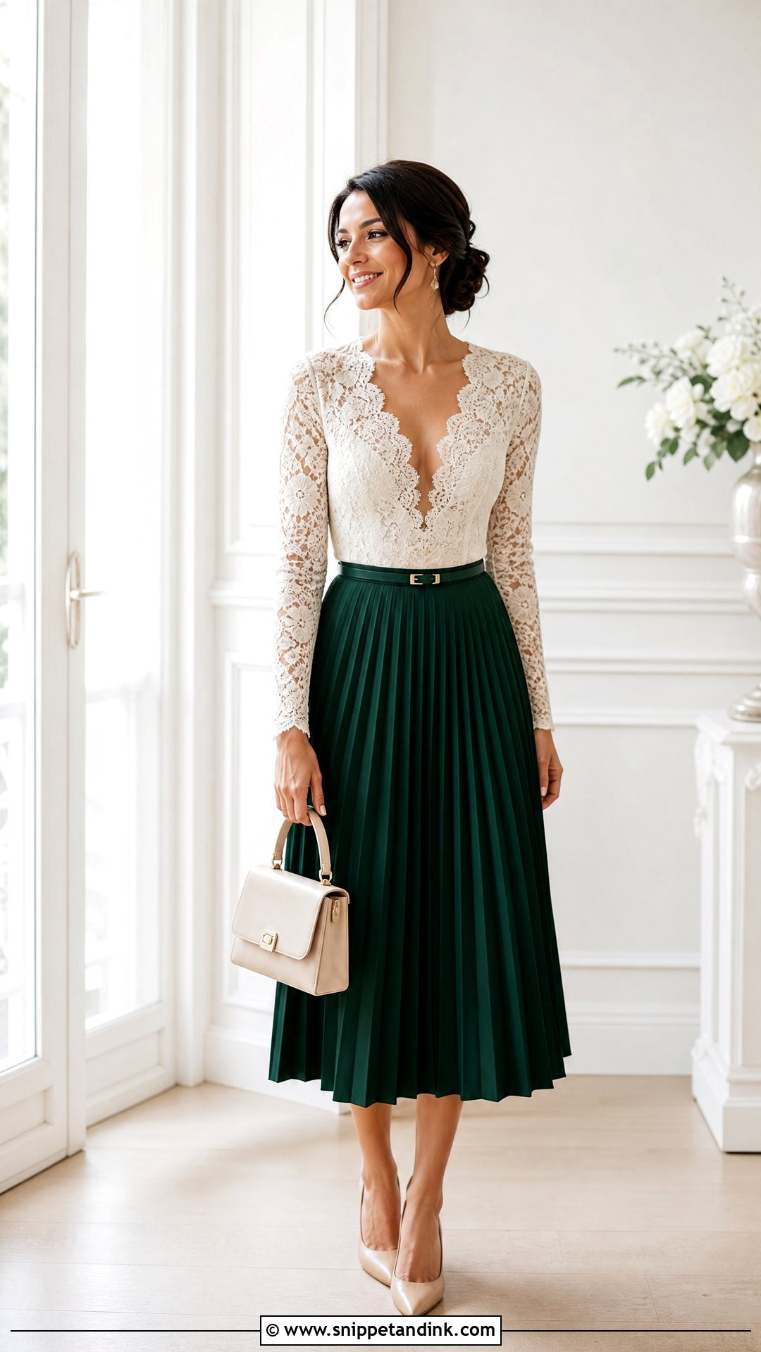 Wedding Dress Blouse With Midi Skirt - Snippet and Ink - 20 Upcycle Wedding Dress Ideas